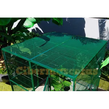 voladero para aves de 2x2 mts y techos de malla