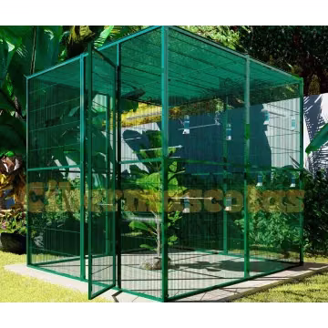 voladero para aves de 2x2 mts y techos de malla