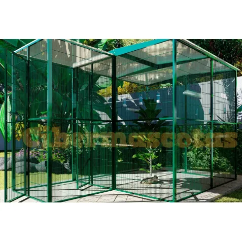 Voladero para jardin 2x2 mts y habitaculo de seguridad