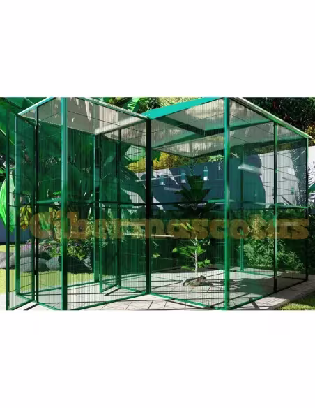 Voladero para jardin 2x2 mts y habitaculo de seguridad