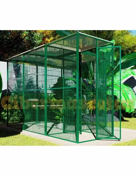 Voladero para jardin 2x2 mts y habitaculo de seguridad