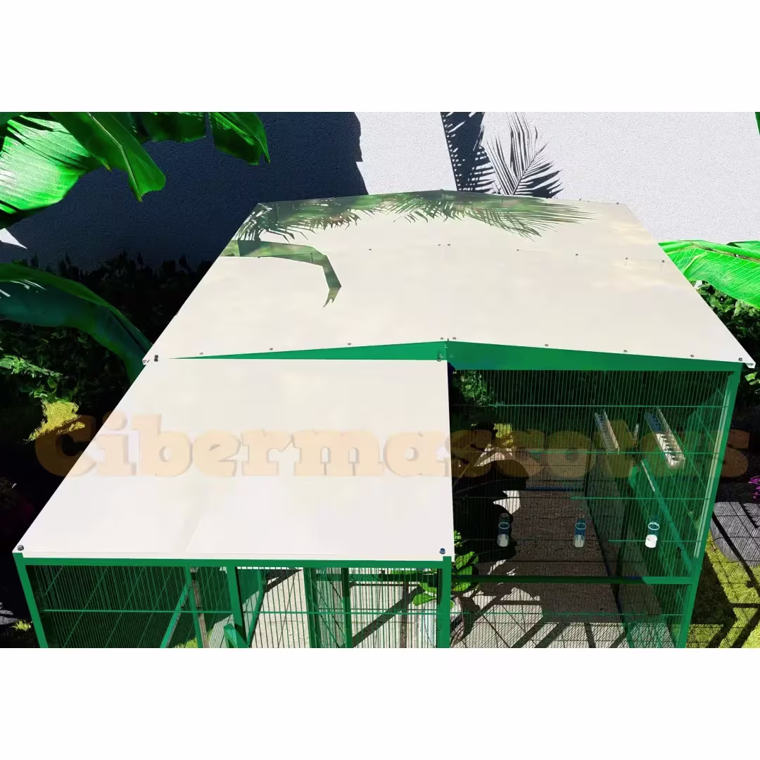 Voladero para jardin 2x2 mts y habitaculo de seguridad