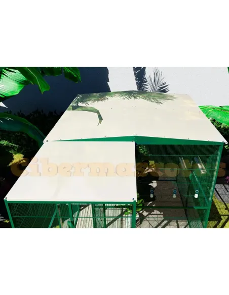 Voladero para jardin 2x2 mts y habitaculo de seguridad