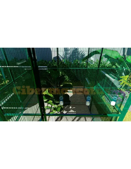 Voladero para jardin 2x2 mts y habitaculo de seguridad