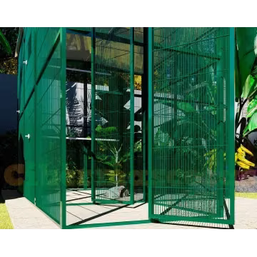 Voladero para jardin 2x2 mts y habitaculo de seguridad