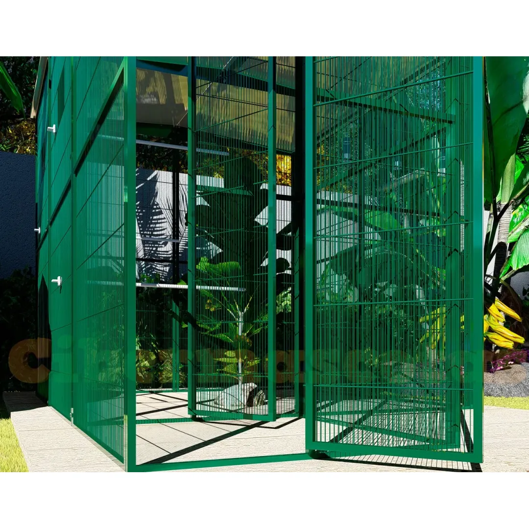 Voladero para jardin 2x2 mts y habitaculo de seguridad