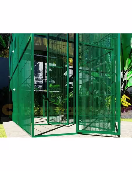 Voladero para jardin 2x2 mts y habitaculo de seguridad