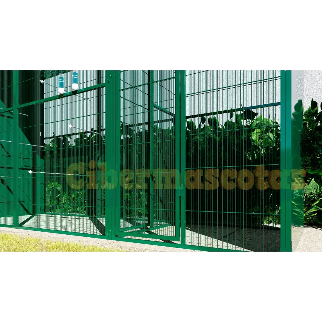 Voladero de jardin para canarios con 3m2 y habitaculo de seguridad