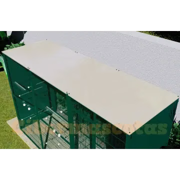 Voladero de jardin para canarios con 3m2 y habitaculo de seguridad