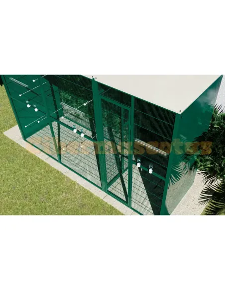 Voladero de jardin para canarios con 3m2 y habitaculo de seguridad