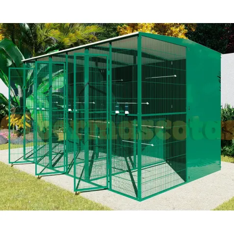 Voladero para jardin 2x2 mts y habitaculo de seguridad | CiberMascotas