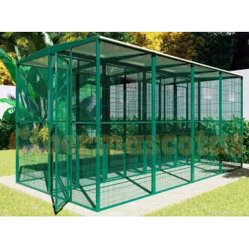 Voladera de jardín de 4x2 Metros y 4 boxes independientes