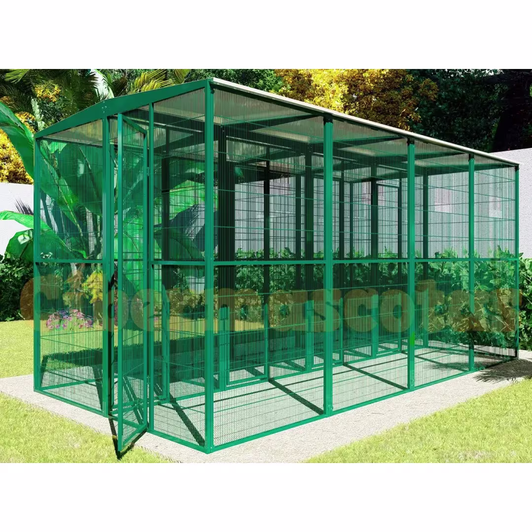 Voladera de jardín de 4x2 Metros y 4 boxes independientes