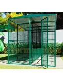 Voladera de jardín de 4x2 Metros y 4 boxes independientes
