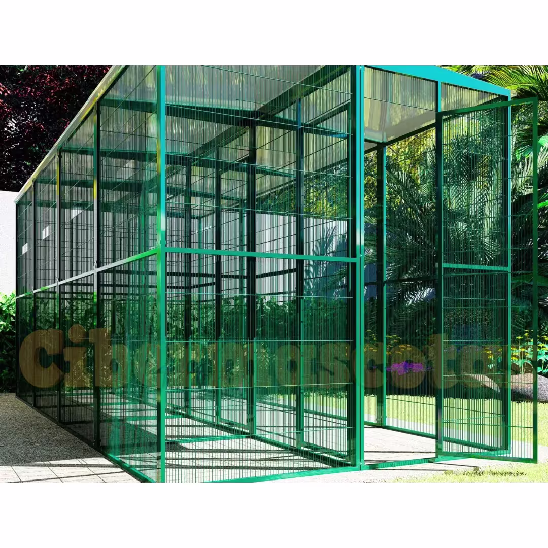 Voladera de jardín de 4x2 Metros y 4 boxes independientes