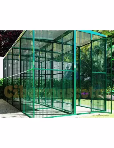 Voladera de jardín de 4x2 Metros y 4 boxes independientes