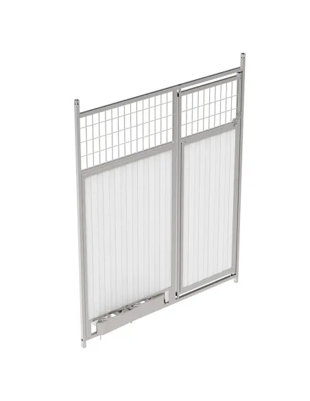 Frente Mixto con comederos box canino de panel sandwich