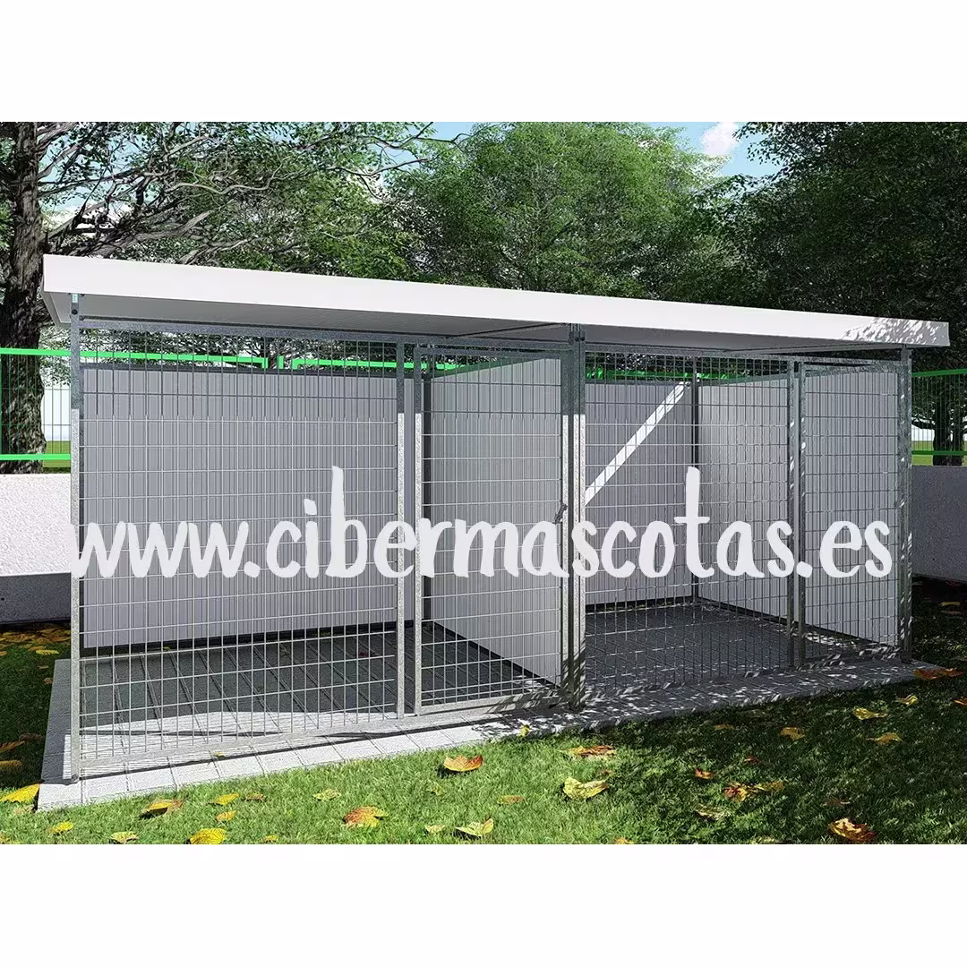 Perrera para perros 4x2 sandwich y separación | CiberMascotas