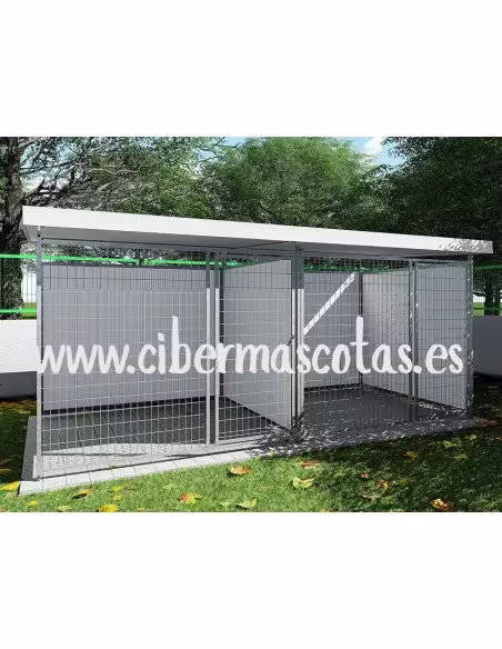 Perrera para perros 4x2 sandwich y separación | CiberMascotas Perrera para perros 4x2 sandwich y separación | CiberMascotas