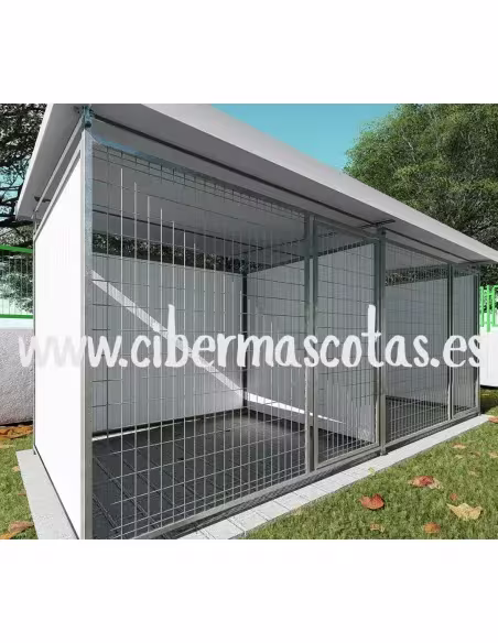 Perrera para perros 4x2 sandwich y separación | CiberMascotas Perrera para perros 4x2 sandwich y separación | CiberMascotas