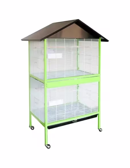 Pajarera Rectangular doble cuerpo | CiberMascotas