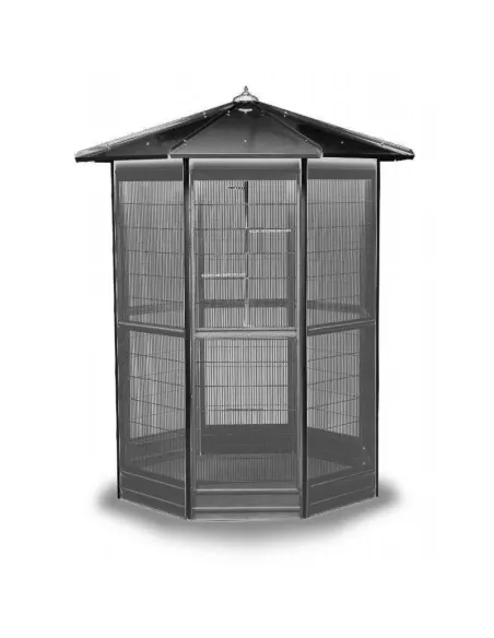 Pajarera color galvanizada de 8 lados Pajarera color galvanizada de 8 lados