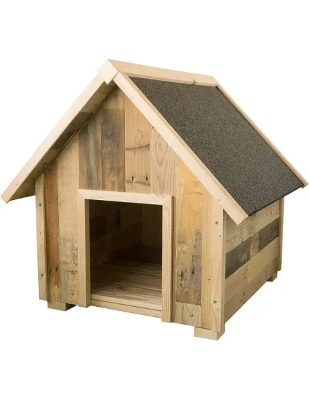 Caseta para perros en madera reciclada | CiberMascotas