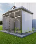 Boxes para perro  3x2 metros con techo a dos aguas
