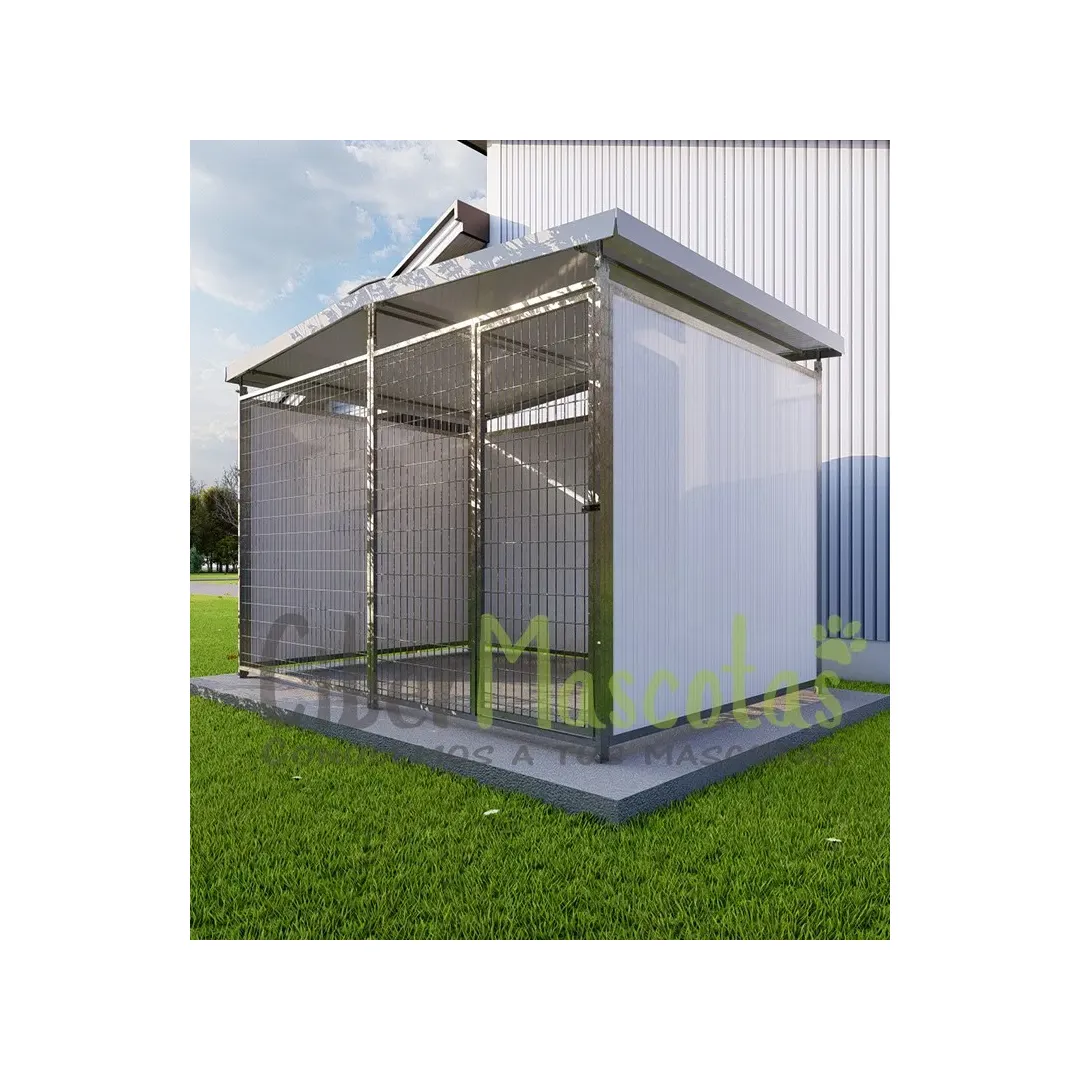Boxes para perro  3x2 metros con techo a dos aguas