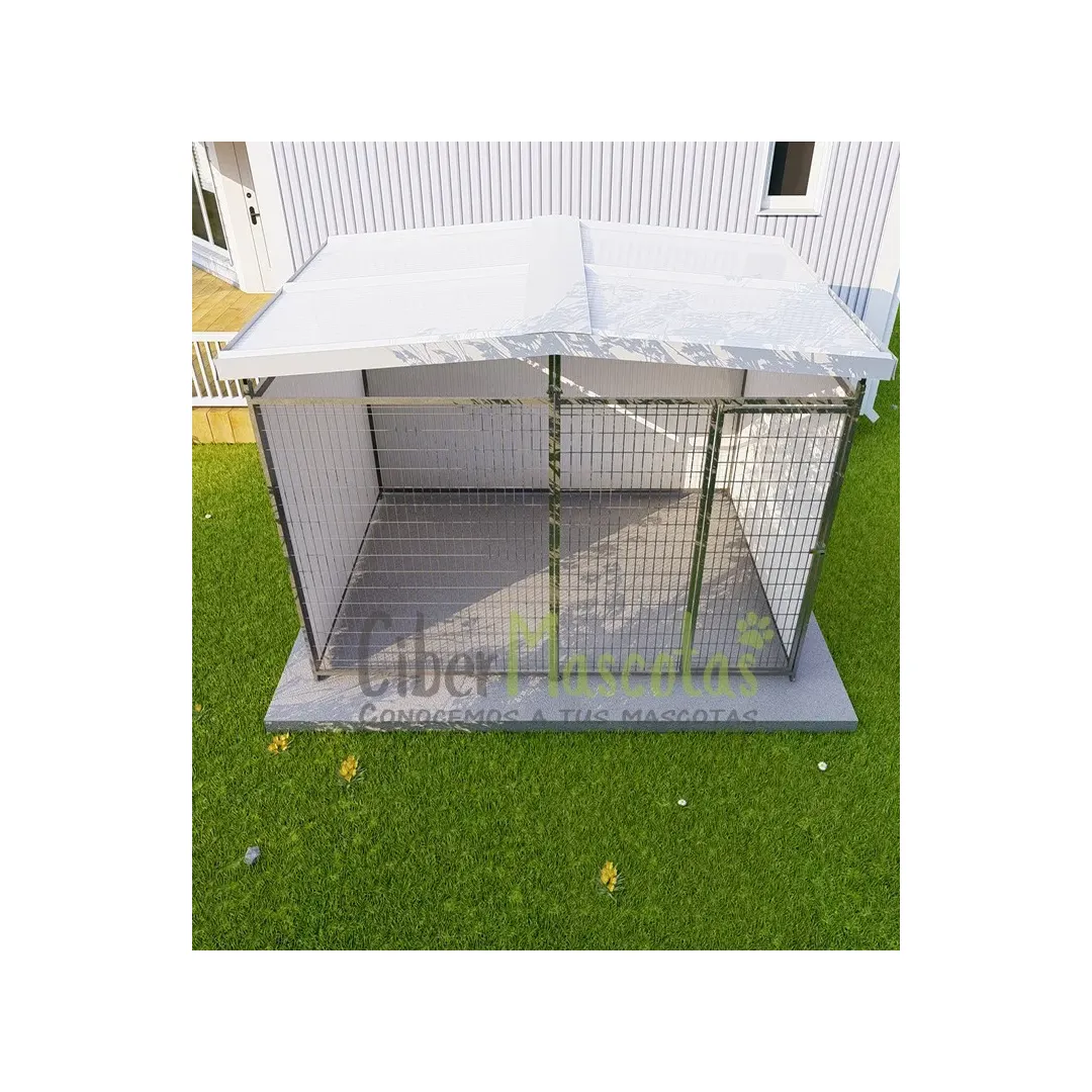Boxes para perro  3x2 metros con techo a dos aguas