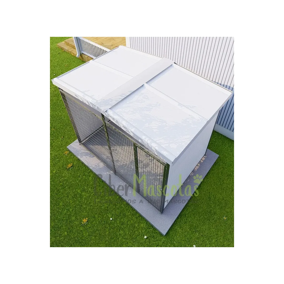 Boxes para perro  3x2 metros con techo a dos aguas