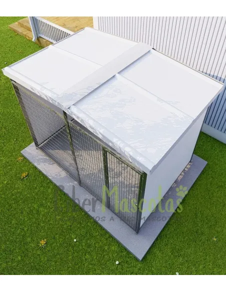 Boxes para perro  3x2 metros con techo a dos aguas | CiberMascotas Boxes para perro  3x2 metros con techo a dos aguas | CiberMascotas
