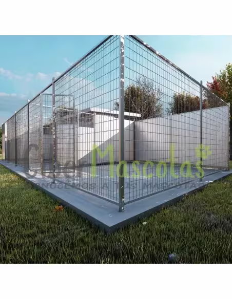 Conjunto 3 boxes con cercado para perros