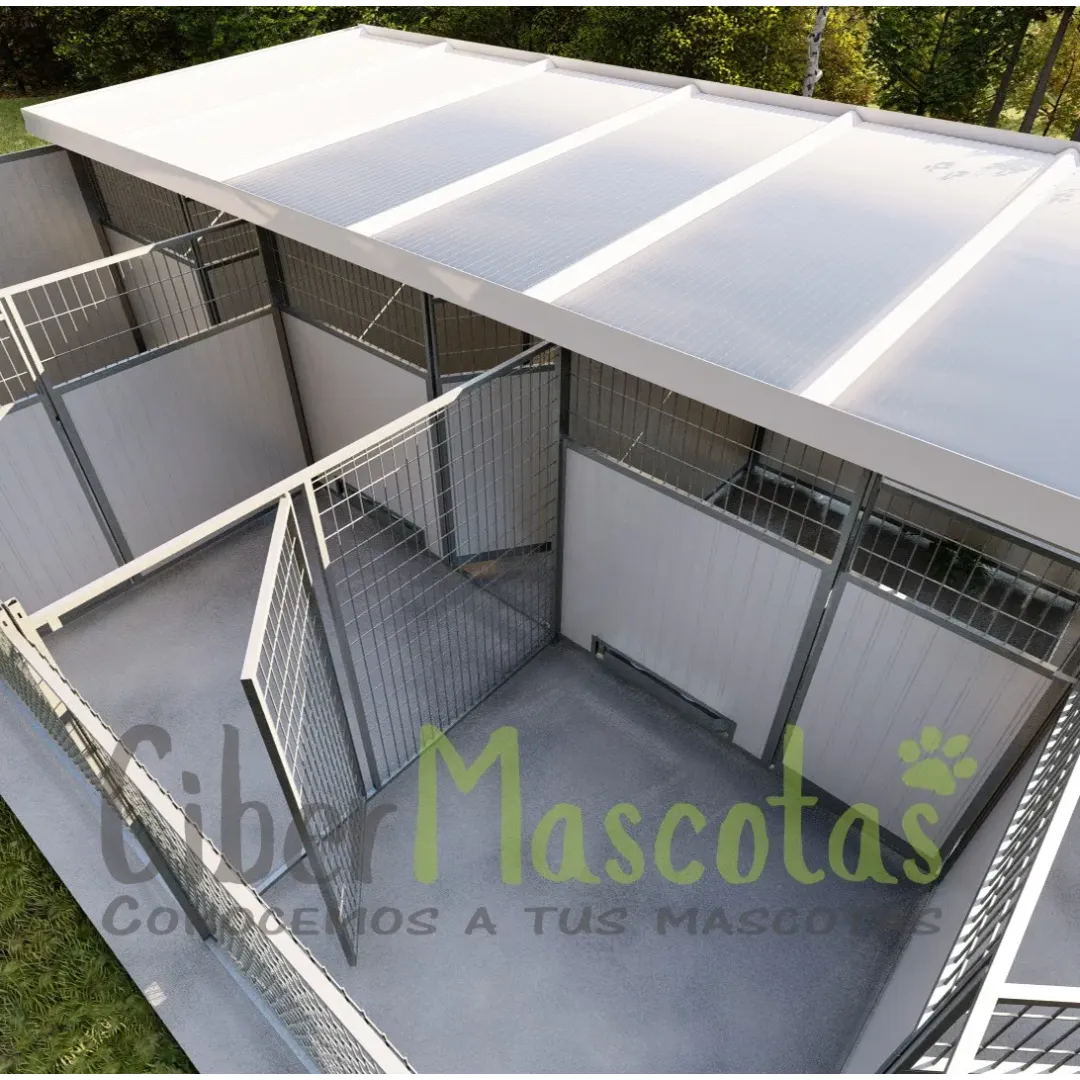 Conjunto 3 boxes con cercado para perros