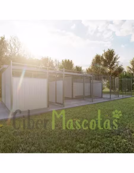 Conjunto 3 boxes con cercado para perros