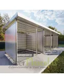 Bateria de 3 boxes para perros 6x2 metros