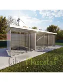 Bateria de 3 boxes para perros 6x2 metros