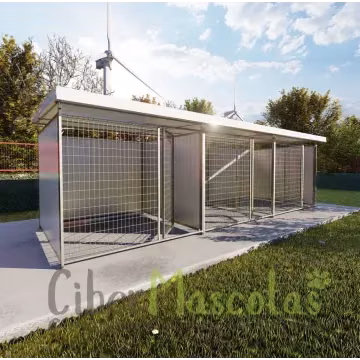 Bateria de 3 boxes para perros 6x2 metros