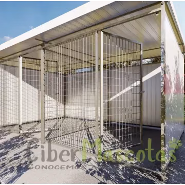 Bateria de 3 boxes para perros 6x2 metros