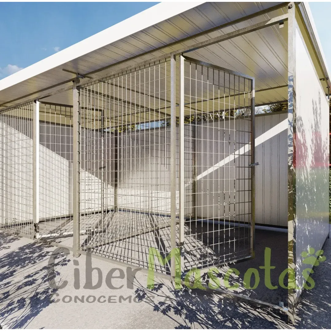 Bateria de 3 boxes para perros 6x2 metros