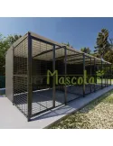 Batería de 3 Boxes para perros  6x2 metros