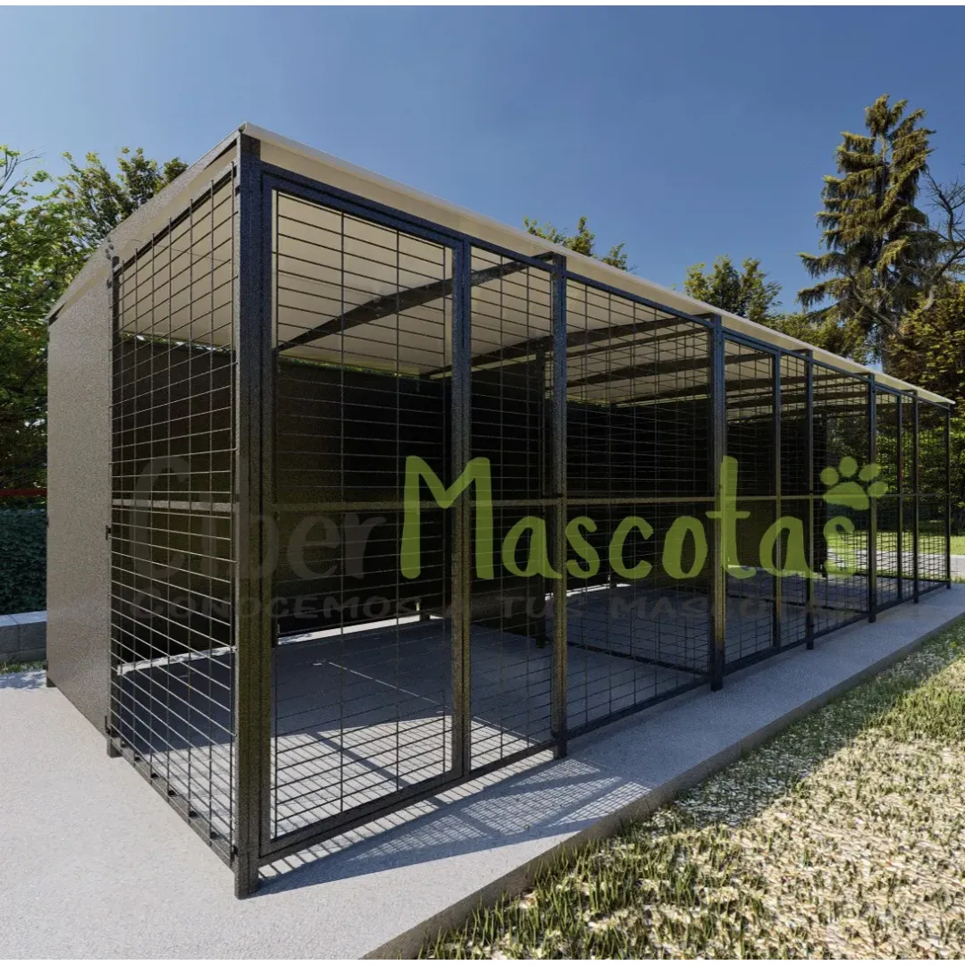 Batería de 3 Boxes para perros  6x2 metros