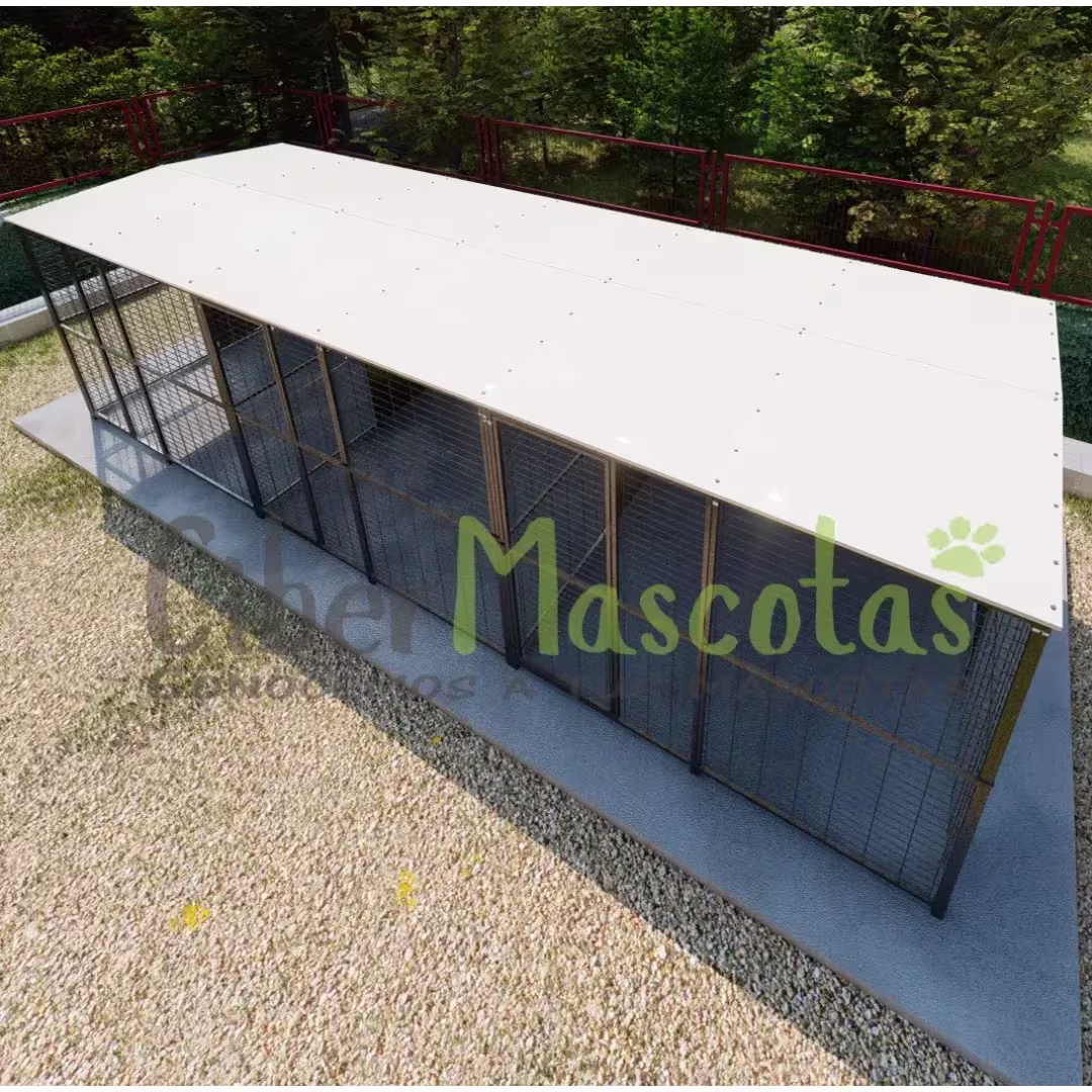 Batería de 3 Boxes para perros  6x2 metros