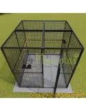 VOLADERO INTERIOR PARA LOROS DE 4 M2, TECHO DE MALLA IMOR®