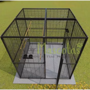 VOLADERO INTERIOR PARA LOROS DE 4 M2, TECHO DE MALLA IMOR®