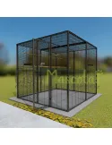 VOLADERO INTERIOR PARA LOROS DE 4 M2, TECHO DE MALLA IMOR®