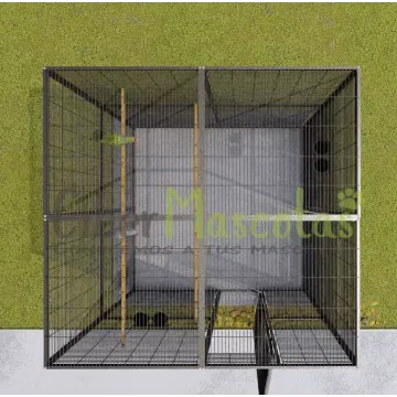 VOLADERO INTERIOR PARA LOROS DE 4 M2, TECHO DE MALLA IMOR®