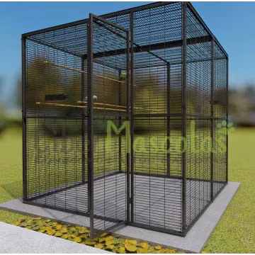 VOLADERO INTERIOR PARA LOROS DE 4 M2, TECHO DE MALLA IMOR®