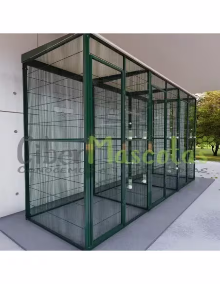 Voladero de jardin con 3 divisiones y techos un agua Voladero de jardin con 3 divisiones y techos un agua