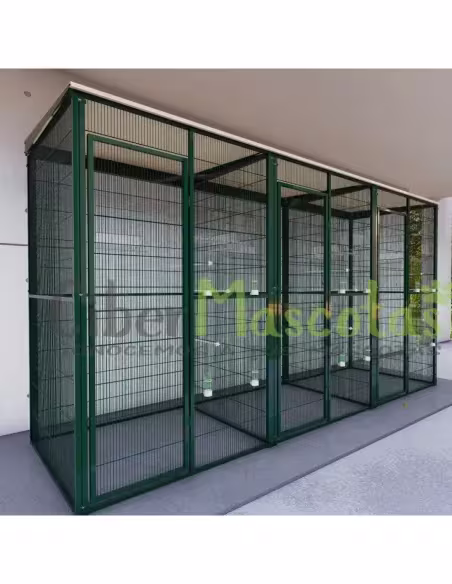 Voladero de jardin con 3 divisiones y techos un agua Voladero de jardin con 3 divisiones y techos un agua